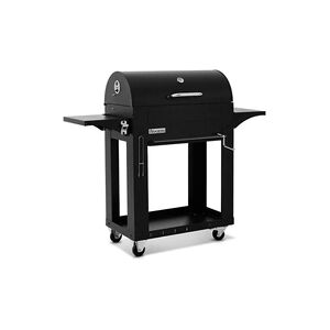 Brasero Barbecue charbon Malaga - - Grille acier chromé 72 x 40,5 cm - Cuve charbon ajustable en hauteur avec manivelle, Noir - Publicité