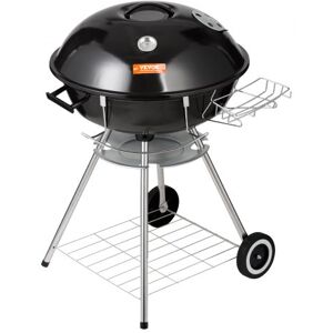 VEVOR Barbecue à Charbon de Bois Diamètre 56 cm Barbecue Rond sur Pied avec Couvercle et Roues Gril à Charbon en Porcelaine Émaillée Thermomètre Intégré et Aérateurs Jardin Plage Camping BBQ Extérieur - Publicité