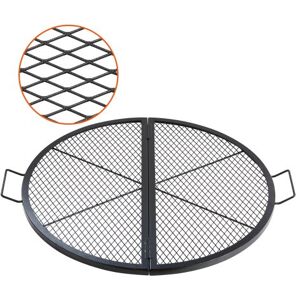 VEVOR Grille de Cuisson 91 cm de Diamètre Grille de Barbecue Ronde Pliable et Portable en Acier Capacité de Charge 20 kg Matériel Ustensile pour Foyer Braséro BBQ Grillade Pique-Nique Camping Jardin - Publicité