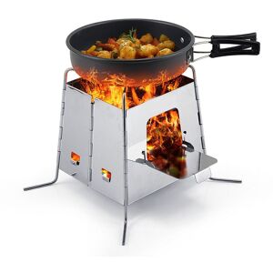 Grill De Camping Pliable, Mini Fourneau D'extérieur Portable Et Pliable, Barbecue, Cuisinière Ultralégère, Ustensiles De Cuisine De Camping - Publicité