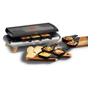 Tefal Appareil à raclette multifonction, Grill, Plancha, 8 coupelles RE610D12 - Publicité