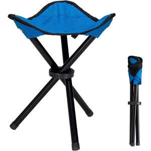 Tabouret Pliant Portable En Toile (Bleu) Pour La Randonnée, Le Camping, La Pêche, Les Pique-Niques, La Plage, Le Barbecue, Les Voyages, Les Promenades, Le Jardin - Publicité