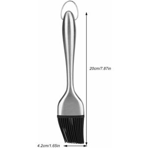 Brosse ¿¿ Huile Irisfr pour Barbecue Pinceau ¿¿ Patisserie en Silicone R¿¿sistant ¿¿ La Chaleur Outil de Torr¿¿faction avec Poign¿¿e en Acier Inoxydable pour La Cuisson au Four, 20cm - Publicité