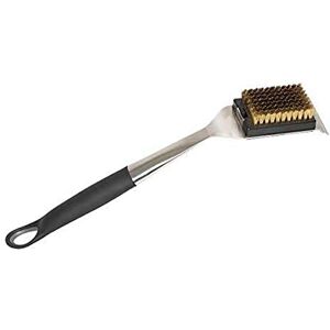 Outdoorchef 14.421.24 Brosse à Barbecue Nettoyage, Grande, Noir/Argent/Brass 7.5cm x 6cm x 43cm - Publicité