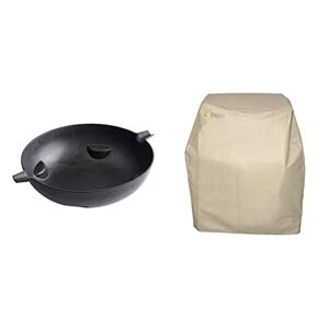 Tepro Grill Accessoire Insert Wok en Fonte, Grille dans Le système de Grille d'environ 57 cm Ø, Noir & 8600 Housse de Protection Toronto Barbecue à Charbon - Publicité