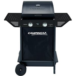 CAMPINGAZ Barbecue à gaz  Xpert 100 L Plus Rocky, barbecue avec pierre volcanique avec 2 brûleurs et couvercle avec thermomètre, 2 plateaux latéraux pliants, puissance de 7100 watts - Publicité