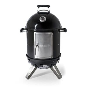 Barbecook Oskar S fumoir 2 en 1, fumoir et barbecue pour fumage à chaud et froid, en émail noir avec grille barbecue Ø 40cm, 58x50x86cm - Publicité