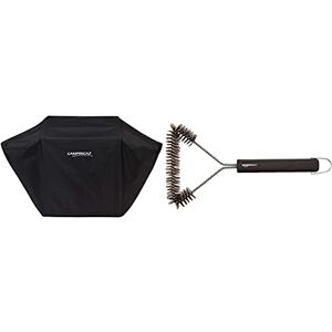 CAMPINGAZ BBQ ACCY Cover Housse résistante à l'eau et aux intempéries avec Cordon de Fixation, Noir & Amazon Basics Brosse de Nettoyage Triangulaire pour Grille de Barbecue 30,5 cm - Publicité