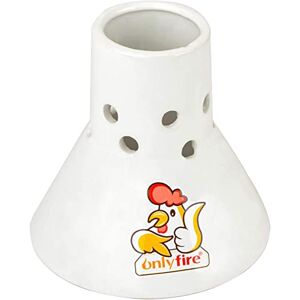 only fire Onlyfire Rôtissoire à Poulet en Céramique, Support de Poulet pour Canette de Bière, Gril à Poulet avec Récipient à Arôme, Accessoires de Cuisson pour Grill Four ou Fumoir - Publicité