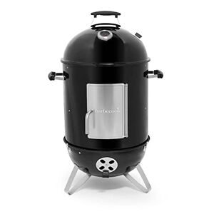 Barbecook Oskar M fumoir 3 en 1, fumoir, barbecue et brasero pour fumage à chaud et froid, en émail noir, grille 44cm, 61X54X112cm - Publicité