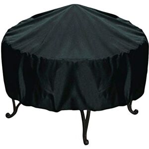 Yuanu Housse de Protection pour Brasero Rond Étanche Anti-UV Housse de Barbecue Respirant Tissu Oxford Extérieur Jardin Patio Couverture de Foyer pour Poêle Noir 102CM*45CM - Publicité