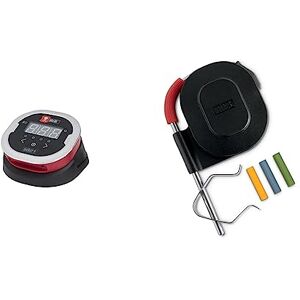 Weber Thermomètre connecté IGrill 2, Noir/Rouge, 3,2 x 10,8 x 5 cm & Sonde à température IGrill Pro, Metal, 3,2 x 10,8 x 3,8 cm - Publicité