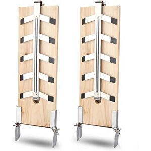 Randaco 2 planches à saumon flammé avec support x 2, planche à saumon avec fonction réversible, planches à saumon pour griller, brasero, capacité de charge de 2,5 kg, planche à saumon pour barbecue - Publicité