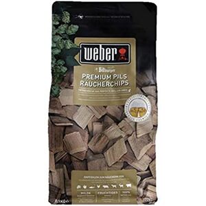 Weber 17782 Bitburger Premium Pils Lot de 2 Chips d'encens 700 g pour Tous Types de Viande, légumes et fromages, goût sucré et fruité, Fumage, arôme, grillades - Publicité