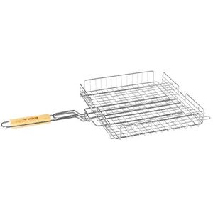 SECRET DE GOURMET AC-Déco Grille Panier pour Barbecue 34 x 31 cm Métal chromé - Publicité