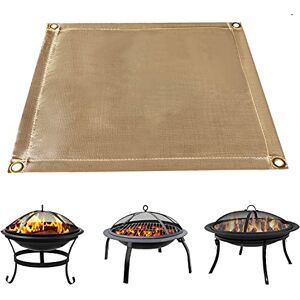 UKAllElite Tapis de brasero   Tapis ignifugé   Tapis de barbecue au charbon de bois   Tapis de barbecue   Couverture ignifuge   Tissu ignifuge pour protéger la terrasse, le patio, l'herbe, le bois   Pliable et - Publicité