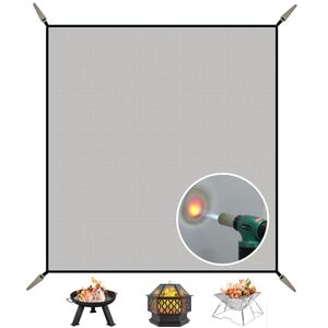 HIDEWALKER 100x120cm Tapis de Foyer Tapis Ignifuge Le Tapis Brasero de Gril Tapis de Barbecue Protecteur de Pelouse pour la Protection du Sol du Brasier - Publicité