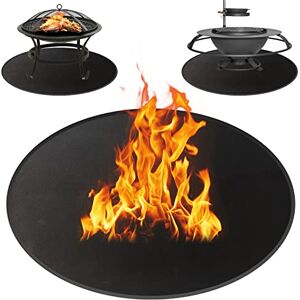 Taekooki Tapis Ignifuge Rond, Tapis Anti Feu Portable, Tapis Anti Feu Rond 3 Couches, 36in(91CM), pour Barbecue Gril Brasero Poêle à Bois Foyer Extérieur Interieur - Publicité