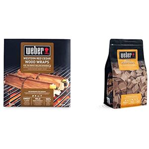 Weber Feuilles de Bois de Bouleau & Copeaux de Bois Hêtre goût fumé Doux 100% Naturel FSC 0,7 kg - Publicité