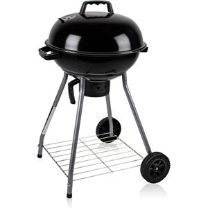 BAKAJI BBQ Collection Barbecue Charbon de Bois BBQ sur Pied avec Couvercle Grille Barbecue Portable Barbecue Rond Ø 45 cm Fumoir Jardin - Publicité