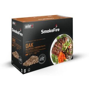 Weber Pellets de Bois Granulés SmokeFire Pellets Goût Bois de Chêne, Idéal pour Boeuf Boîte de 8 kg Combustible BBQ 100% Naturel, Bois Durable pour Barbecue et Cuisson au Bois (18295), Marron - Publicité