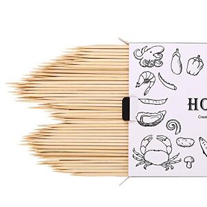 HOSSIAN 150pcs 25CMΦ 4mm Natural Bamboo kebab grill Carmel Apple Bar Chocolate Springs for Appetite, barbecue, Making and Party - Publicité