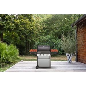 CAMPINGAZ Classe 3 WLD Gril à gaz,gril barbecue avec 3 brûleurs en inox et des étagères latérales rabattables en bois,chariot à gril barbecue et thermomète,système de nettoyage InstaClean,9 600 Watts - Publicité