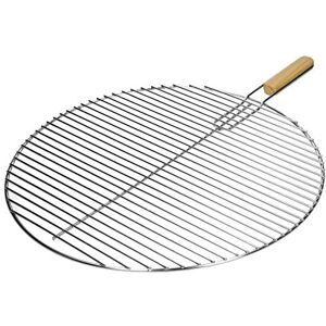 ECD Germany Grille de Barbecue en Acier Inoxydable, Ronde, Ø 54,5 cm, avec Poignées Amovibles, Robuste & Inoxydable, Résistant aux Intempéries, Grille de Cuisson, Accessoires Cheminées de Barbecue - Publicité