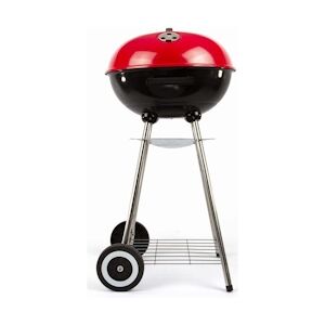 Livoo Barbecue à Charbon Sur Pied 41cm Noir Couvercle Rouge Usage Non Intensif Livoo