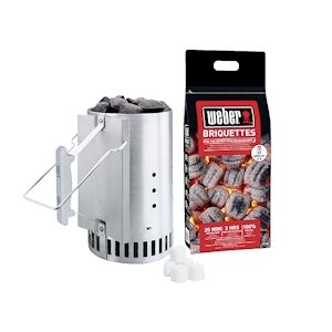 Weber Kit Cheminee Dallumage Rapidfire Et 2kgs De Briquettes - Publicité