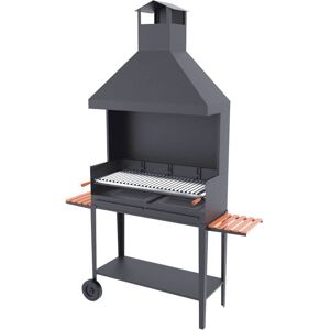 Non communiqué Barbecue bois et charbon FM BV-104 100cm sur chariot desserte - Publicité