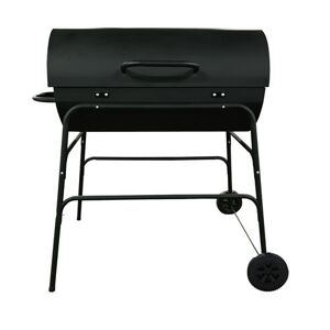 Non communiqué Barbecue de jardin au charbon de bois avec couvercle et grille en acier coloris noir - Longueur 100 x Profondeur 68 x Hauteur 97 cm -JUANIO- Noir - Publicité