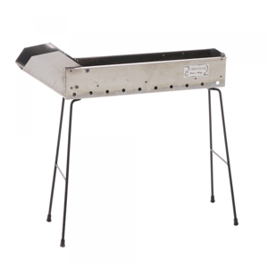 Cruccolini Barbecue spécial brochettes à charbon INOX 50 cm - Surface de cuisson 47 x 11 cm