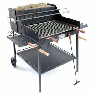 Cruccolini Barbecue à bois en tôles résistantes Cruccolini Fuocone Arezzo avec grille en acier 70x58