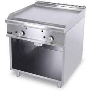 Chefook Plancha À Gaz Professionnelle  Sur Meuble Avec Plaque Double Lisse Profondeur 70 cm