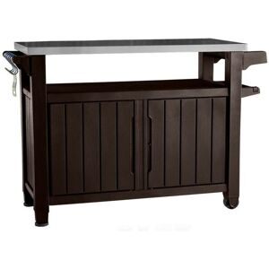 KETER UNITY XL 207L Table d&#039;extérieur multifonctionnelle de barbecue, marron 17202662