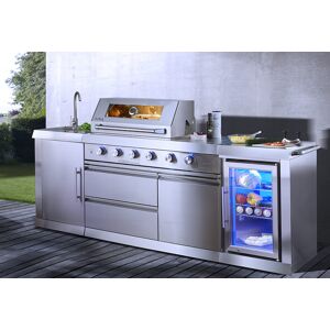 Buschbeck Cuisine extérieure en inox : barbecue gaz, réfrigérateur, évier – Oxford - Publicité
