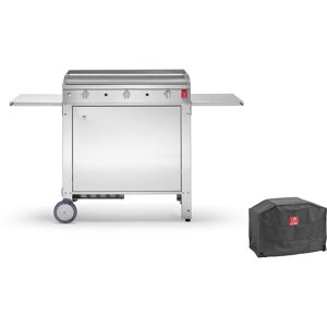 Pla.Net Plancha Gaz Inox CHEF 80 XL + Chariot Fermé (Pack Complet) - Publicité