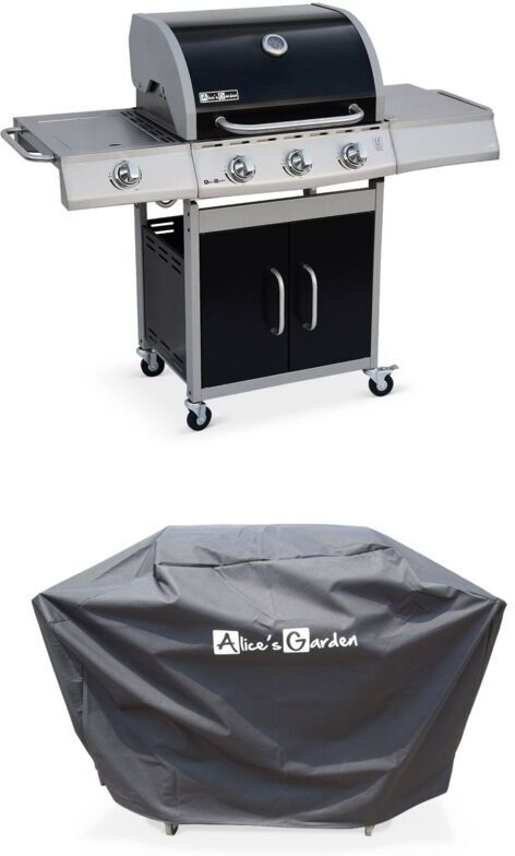 Alice's Garden - Barbecue gaz inox 14kW – Richelieu noir – Barbecue 3