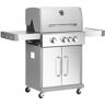 Bormann Elite BBQ5040 Ψησταριά Υγραερίου Inox Με Μαντεμένια Πλάκα Luxury Type 3+1 Εστίες & Δώρο ο Ρυθμιστη΄ς Γκαζιού BBQ1008 (3 άτοκες δόσεις)