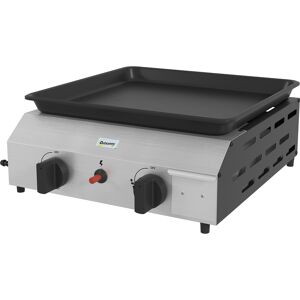 Outsunny Piastra Barbecue a Gas con 2 Bruciatori, Potenza 4.8kw, Argento