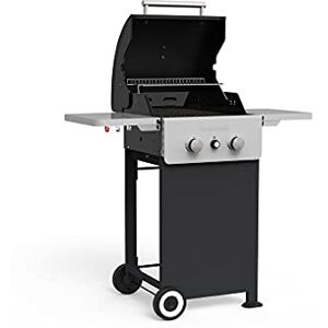 barbecook , Barbecue A Gas Urban, Bbq a Gas, Griglia Barbecue con Vasca e 2 Tavolini Pieghevoli con 3 Ganci per Accessori, Barbecue con 3 Superfici della griglia, Nero