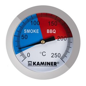 KAMINER 1881 Termometro analogico bimetallico, in acciaio inox, fino a 300 °C