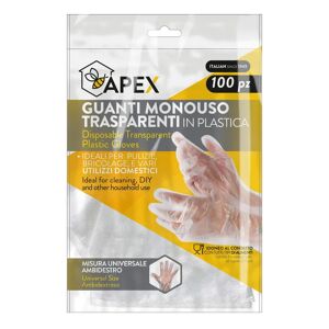 Apex Guanto monouso  in polietilene Tg unico 100 pezzi