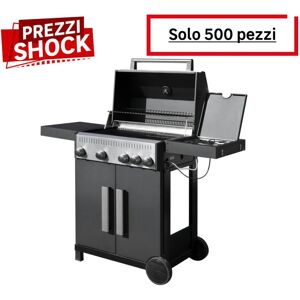 Leroy Merlin Barbecue a gas B500, 4 bruciatori con fornello laterale extra