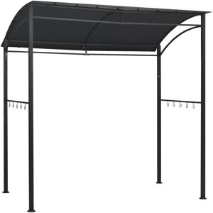 vidaXL Gazebo per Barbecue 215x150x220 cm Antracite in Acciaio