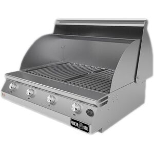 Pianeta Grill Barbecue a gas Fry Top 750 Basic da appoggio 4 bruciatori griglia scolo a V