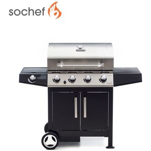 Barbecue A Gas Sochef Golosone 4 Cottura A Pietra Lavica O Australiano Cod. G43240 Con 4 Bruciatori