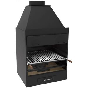 FM CALEFACCION Barbecue BBQ GRANDE FORMATO da 60 cm a carbonella e legna