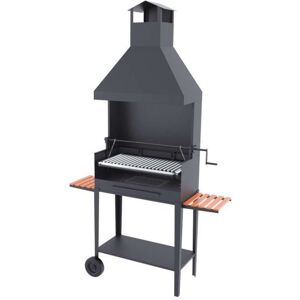 FM CALEFACCION Barbecue Barbecue a carbonella e legna Griglia in acciaio inox da 80 cm - Con...